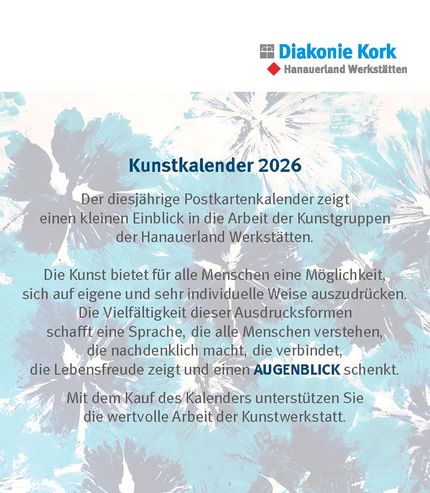Kunstkalender "Augenblicke 2026" - Postkartenkalender