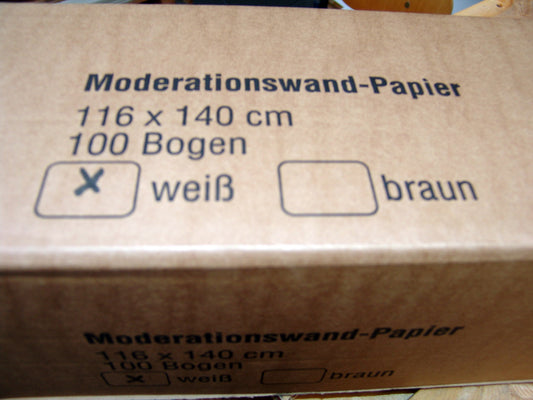 Moderationswandpapier braun oder weiß